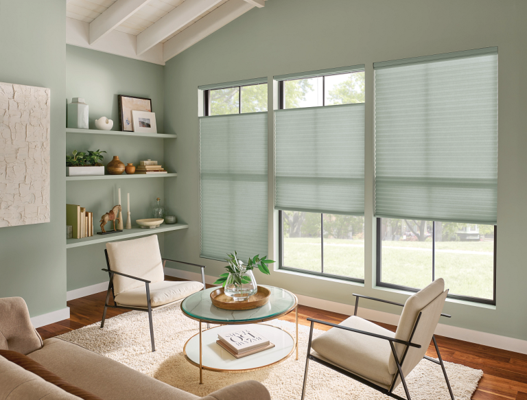 Graber Cellular Shades green