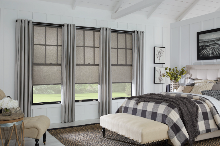 Graber Roller Shades Brown